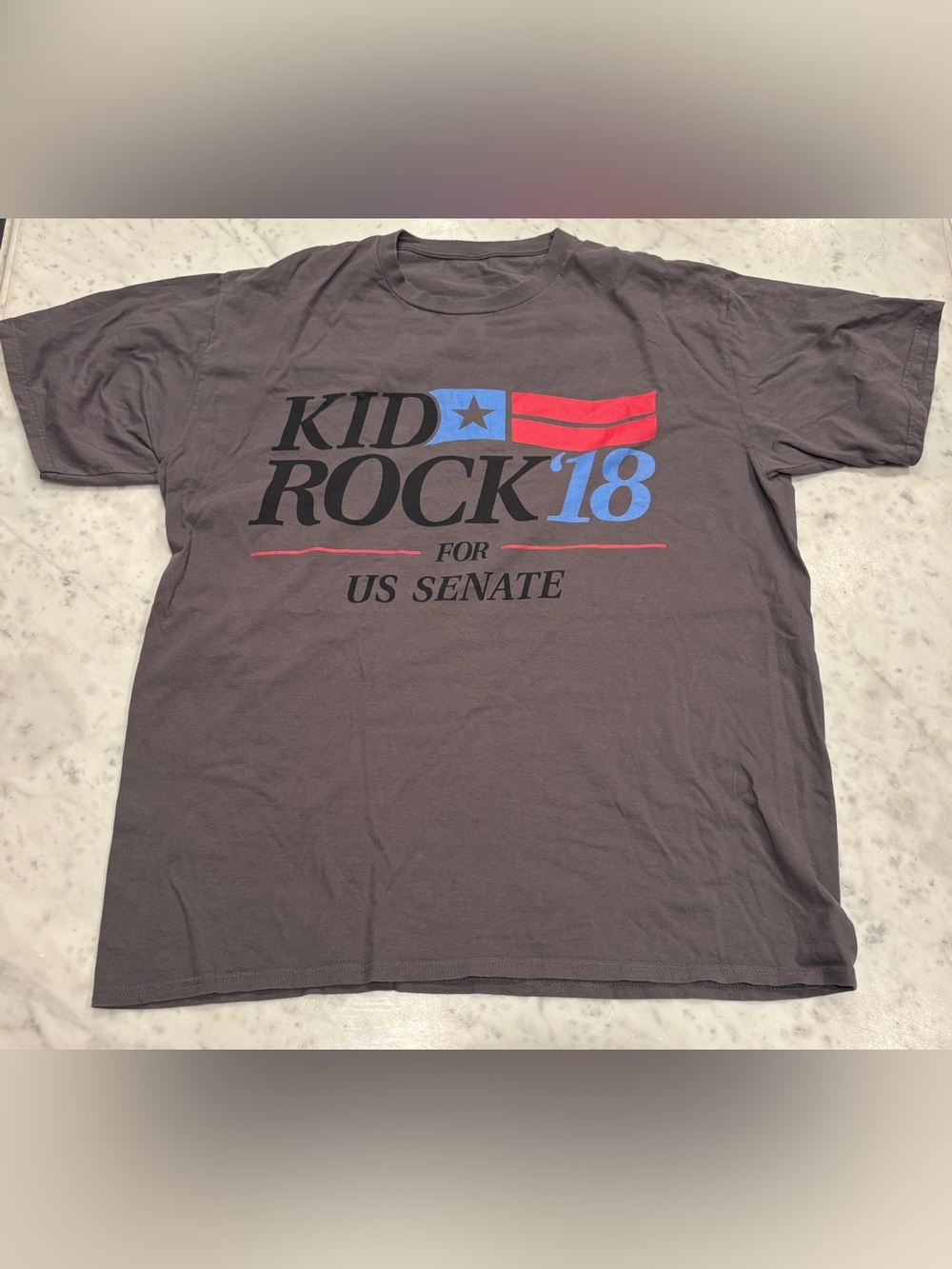Kid Rock for Senate '18, grey/Red/Blue, Size XL(tag removed) exc pre owned cond!